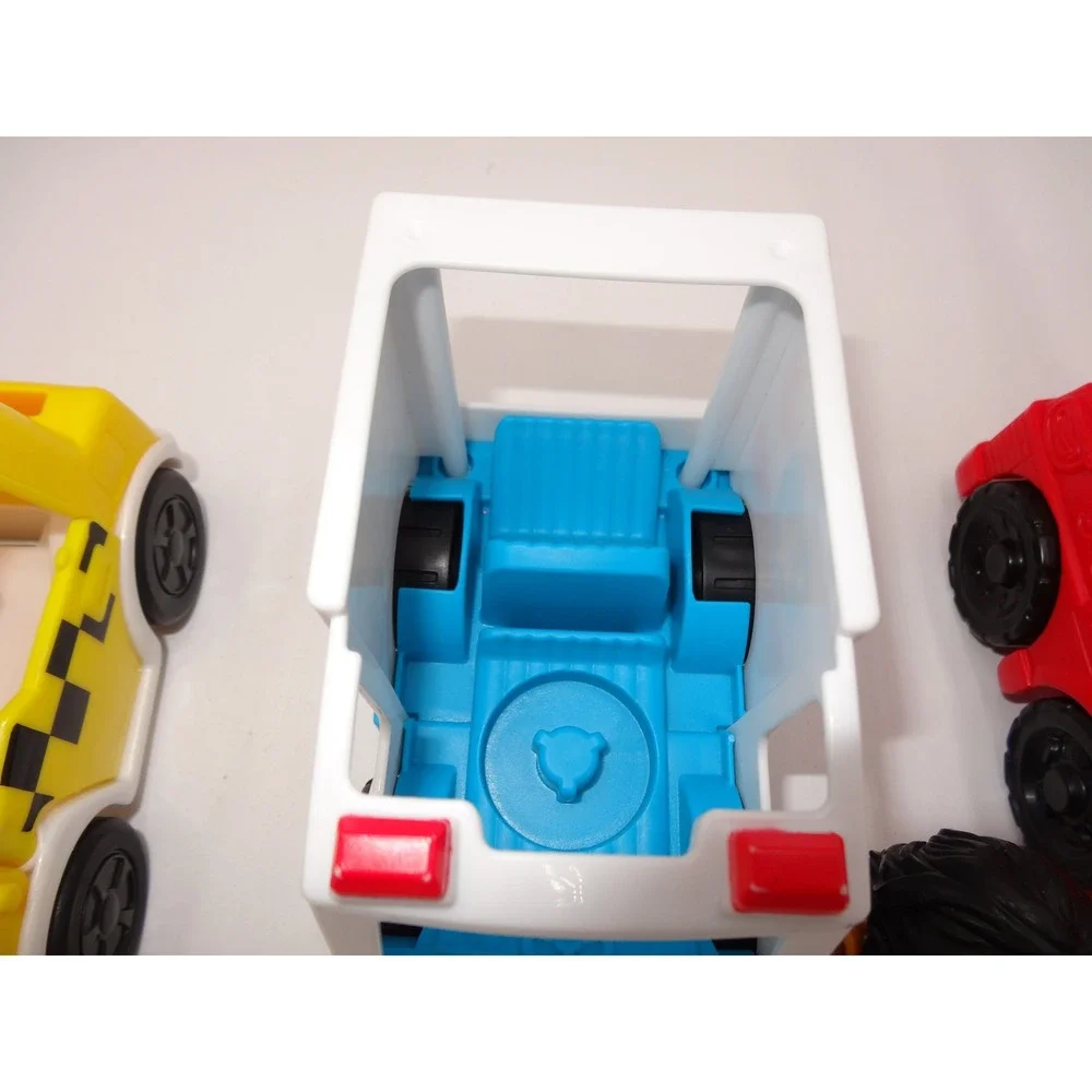 Fisher Price Little People Vehicle Lot of 5 Cars and 3 Figures Multi